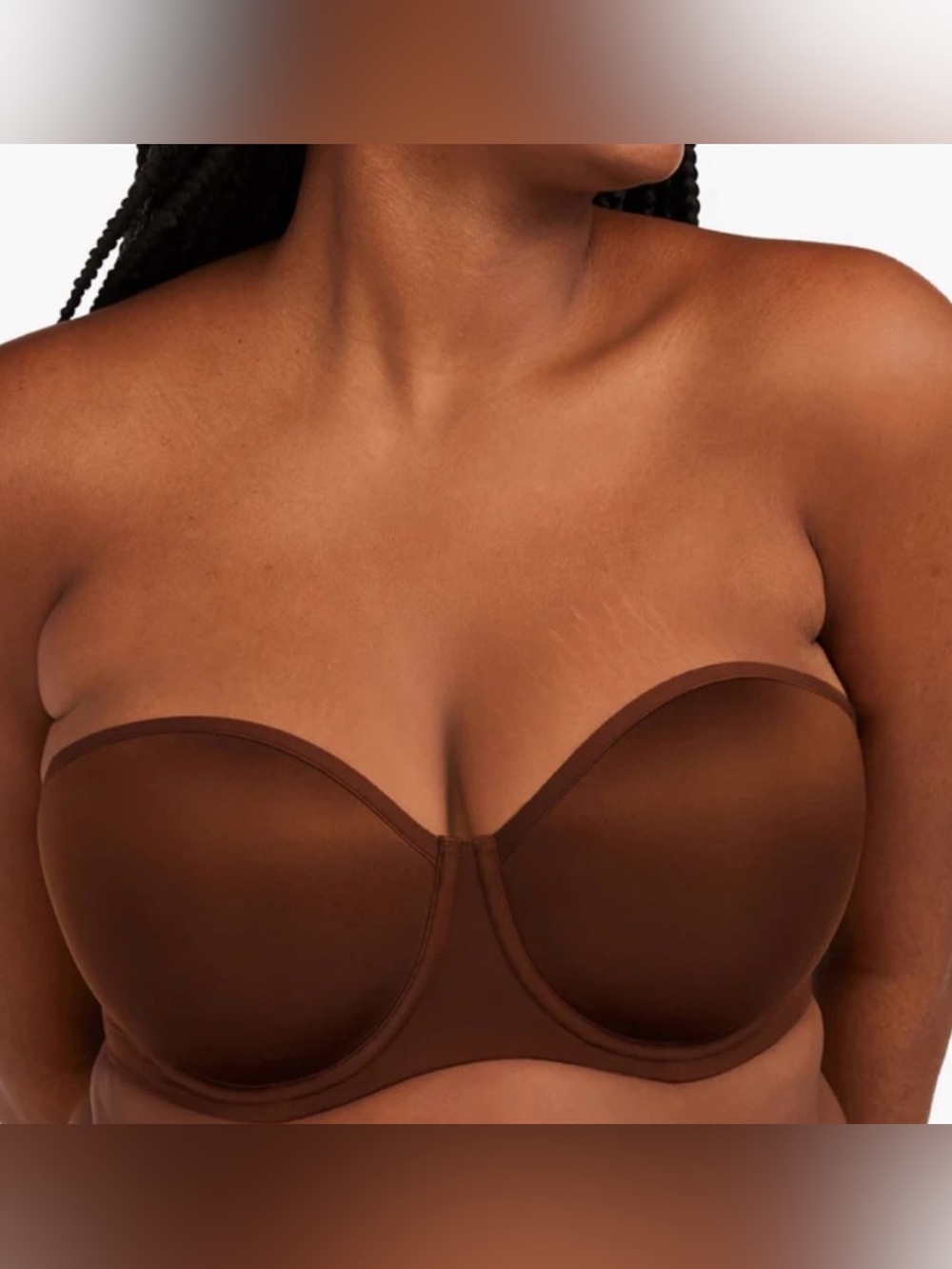 Thirdlove 24/7 Classic Strapless Bra In Brown Size 38E